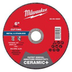 Milwaukee 6 in. D X 7/8 in. X 0.045 in. thick Metal Cut-Off Wheel 1 pk