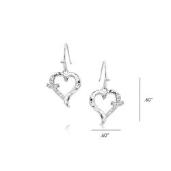 Montana Silversmiths Women's With Love Hearts Silver Earrings