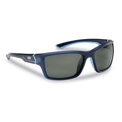 Flying Fisherman Cove Sunglasses Unisex Matte Crystal Navy Frame Smoke Lens Polarized