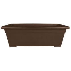 HC Companies Romana 9.75 in. H X 28 in. W Plastic Classic Planter Chocolate