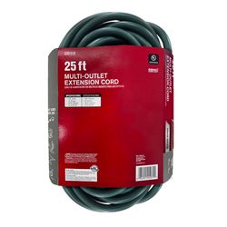 Ace Outdoor 25 ft. L Green Triple Outlet Cord 14/3 STW