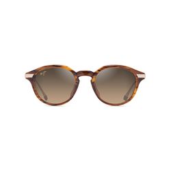 Maui Jim Momi Sunglasses Unisex Shiny Dark Havana w/Gold Frame HCL Bronze Lens Polarized