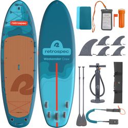 Retrospec Weekender Crew PVC Inflatable Aegean Tide Paddleboard 8 in. H X 42 in. W X 12 ft. L