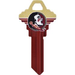 HILLMAN NCAA Florida State Seminoles House/Office Key Blank 68 Single For Schlage Locks Red