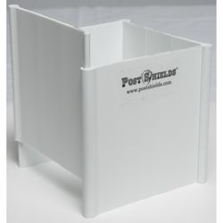 Post Shields Inc. 4 in. H X 4 in. W X 4 in. L PVC Coated White PVC Fence Post Protection