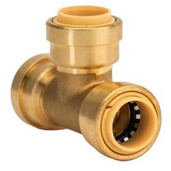 QuickFitting Push to Connect 1/2 in. PF Brass Tee