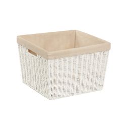 Honey-Can-Do White Organizer Bin 10 in. H X 15 in. W X 13 in. D