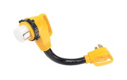 Camco Power Grip 18 in. 50 amps Locking Electrical Adapter 1 pk