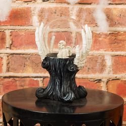 Alpine Skeleton Hands Holding Magic Ball Halloween Decor