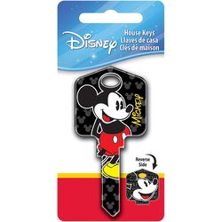 HILLMAN Disney Mickey Mouse House Key Blank 66/97 Single For Kwikset and Titan Locks Multicolored