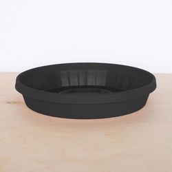 Bloem Terra 3.5 in. H X 20 in. W X 17.5 in. D Plastic Traditional Plant Saucer Black