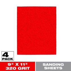 Diablo 9 in. L X 11 in. W 320 Grit Aluminum Oxide Sanding Sheet 4 pk