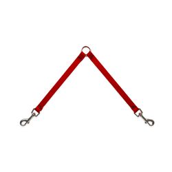 LupinePet Basic Solids Red Red Nylon Dog Coupler