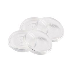 Softtouch Plastic Caster Cup Clear Round 1 3/8 in. W 4 pk