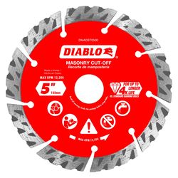 Diablo 5 in. D X 7/8 in. X .094 in. thick Diamond Segmented Turbo Masonry Cut-Off Disc 1 pk