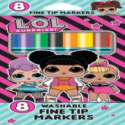 Bendon Assorted Fine Tip Markers 8 pk
