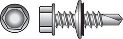 HILLMAN 1/4 in. Ga. X 1-1/2 in. L Hex Hex Washer Head Self-Drilling Screws 100 pk