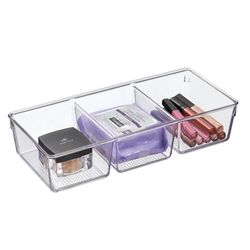 iDesign Clarity Clear Plastic Storage Tray Organizer