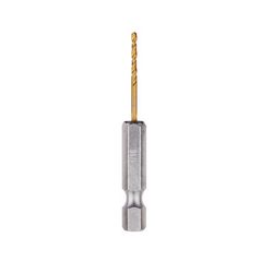 Milwaukee Shockwave 1/16 in. X 2-1/4 in. L Titanium Red Helix Drill Bit Hex Shank 2 pc
