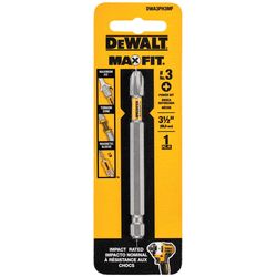 DeWalt Max Fit Phillips #3 X 3-1/2 in. L Screwdriver Bit S2 Tool Steel 1 pk