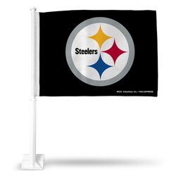 Rico Multicolored Steelers Circle Car Flag 6 pk