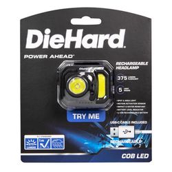 Dorcy DieHard 375 lm Black/Blue LED Rechargeable Tactical Headlamp