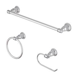 OakBrook Collection Chrome Die Cast Zinc Bath Hardware Set