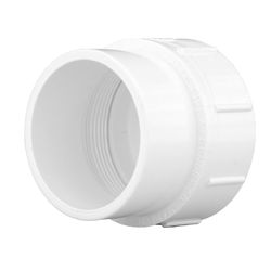 Charlotte Pipe Schedule 40 1-1/2 in. Spigot X 1-1/2 in. D FPT PVC Cleanout Adapter 1 pk