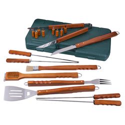 Picnic Time Oniva Stainless Steel Brown Grill Tool Set 18 pc