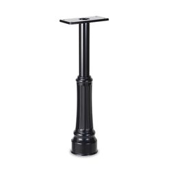 Architectural Mailboxes Basic 53.5 in. Powder Coated Black Galvanized Steel Mailbox Post