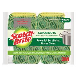 Scotch-Brite Heavy Duty Sponge For Pots and Pans 2.6 in. L 6 pk