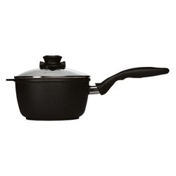Swiss Diamond Cast Aluminum Saucepan 7 in. 2.2 qt Black