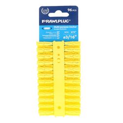 RAWLPLUG 3/16 in. D X 1 in. L Polypropylene Phillips Head Drywall Anchor 96 pc