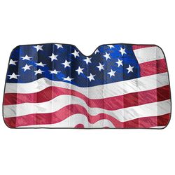 Plasticolor American Flag 57 in. L X 5.75 in. W Multicolored Foldable Sun Shade