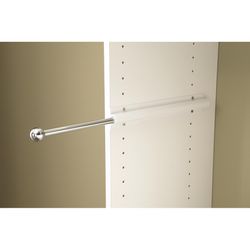 Easy Track 2 in. H X 2.5 in. W X 14 in. L Chrome Closet Organizer