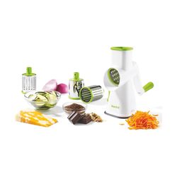 Starfrit White/Green ABS Plastic/Stainless Steel Drum Grater