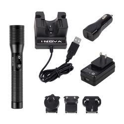 Nite Ize INOVA 1300 lm Black LED Rechargeable Tactical Flashlight 18650 Battery