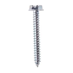 HILLMAN No. 10 Ga. X 1-1/2 in. L Slotted Hex Washer Head Sheet Metal Screws 100 pk