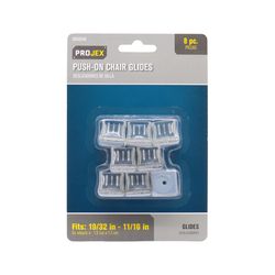 Projex Gray 1 in. Push-On Polymer Chair Glide 8 pk