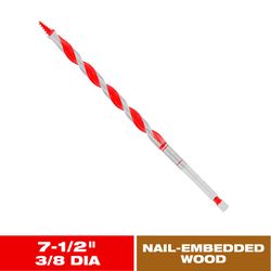 Diablo Dura-Tip 3/8 in. D X 7.5 in. L Auger Bit High Speed Steel 1 pc