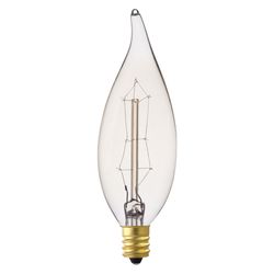 Globe Electric 25 W CA10 Vintage Incandescent Bulb E12 (Candelabra) Amber 4 pk