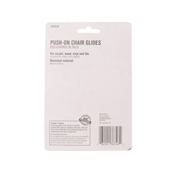 Ace Gray 1-1/2 in. Push-On Plastic Chair Glide 4 pk