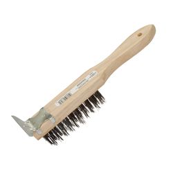 Hyde 4 in. W X 11 in. L Carbon Steel Wire Brush with Scraper