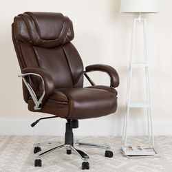 Flash Furniture Brown Leather Office Chair