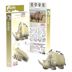 Safari Ltd. Eugy Rhino 3D Puzzle Gray