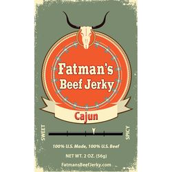 Fatmans Beef Jerky Cajun Beef Jerky 2 oz Packet