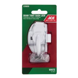 Ace White Brass Draw Tight Sash Lock 1 pk