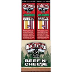 Old Trapper Jalapeno Beef Stick and Cheese 1.3 oz Shrink Wrapped