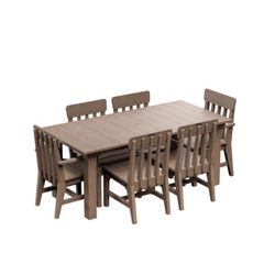 Breeo X Series 7 pc Brazilian Walnut Poly Lumber Dining Set