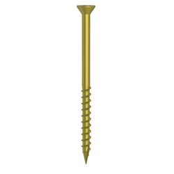 Grip-Rite PrimeGuard Plus No. 9 wire X 3 in. L Gold Star Flat Head Deck Screws 5 lb